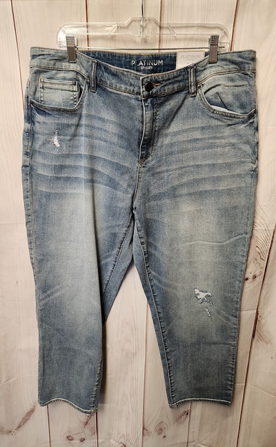 NWT Chico's Women's Size 3 = US 16 Blue Jeans Skimmer