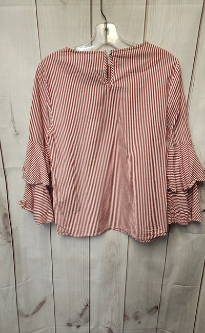 Beach Lunch Lounge Women's Size S Red 3/4 Sleeve Top