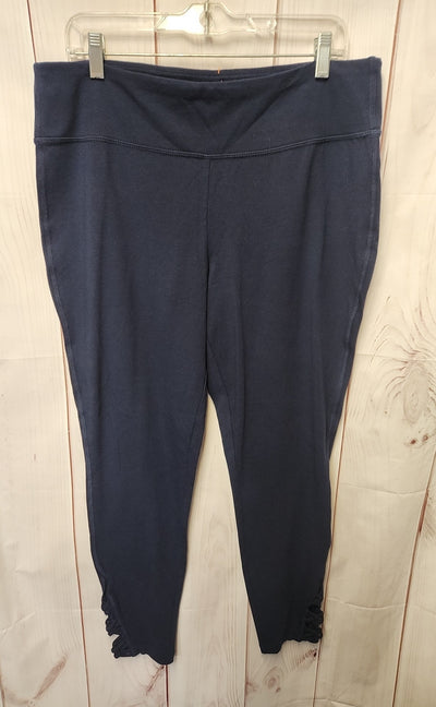 Susan Graver Women's Size L Navy Pants
