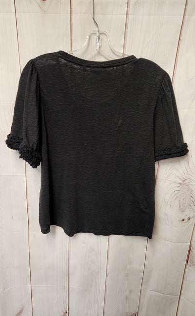 Chico's Women's Size 1 = US M Black Short Sleeve Top