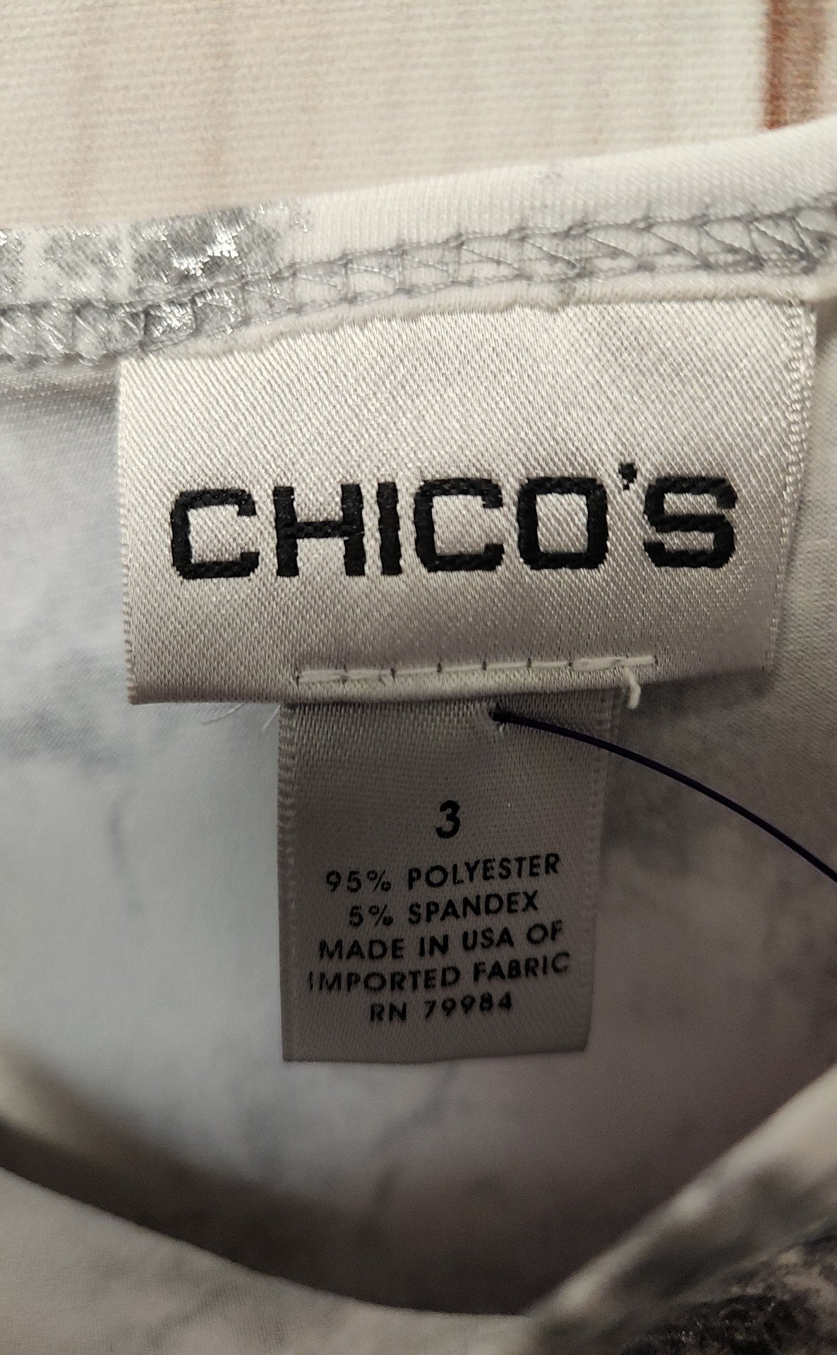 Chico's Women's Size 3 = US XL Gray Sleeveless Top
