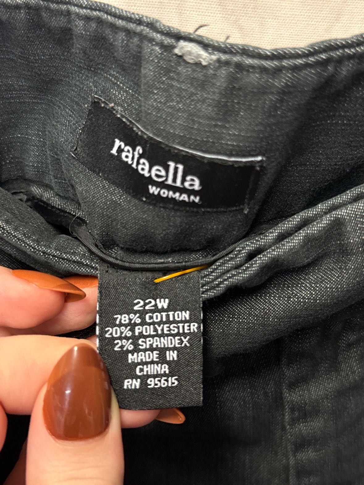 Rafaella Women's Size 22 Black Pants