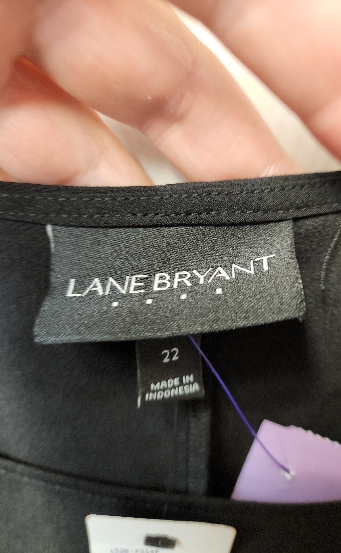 NWT Lane Bryant Women's Size 22 Black Short Sleeve Top