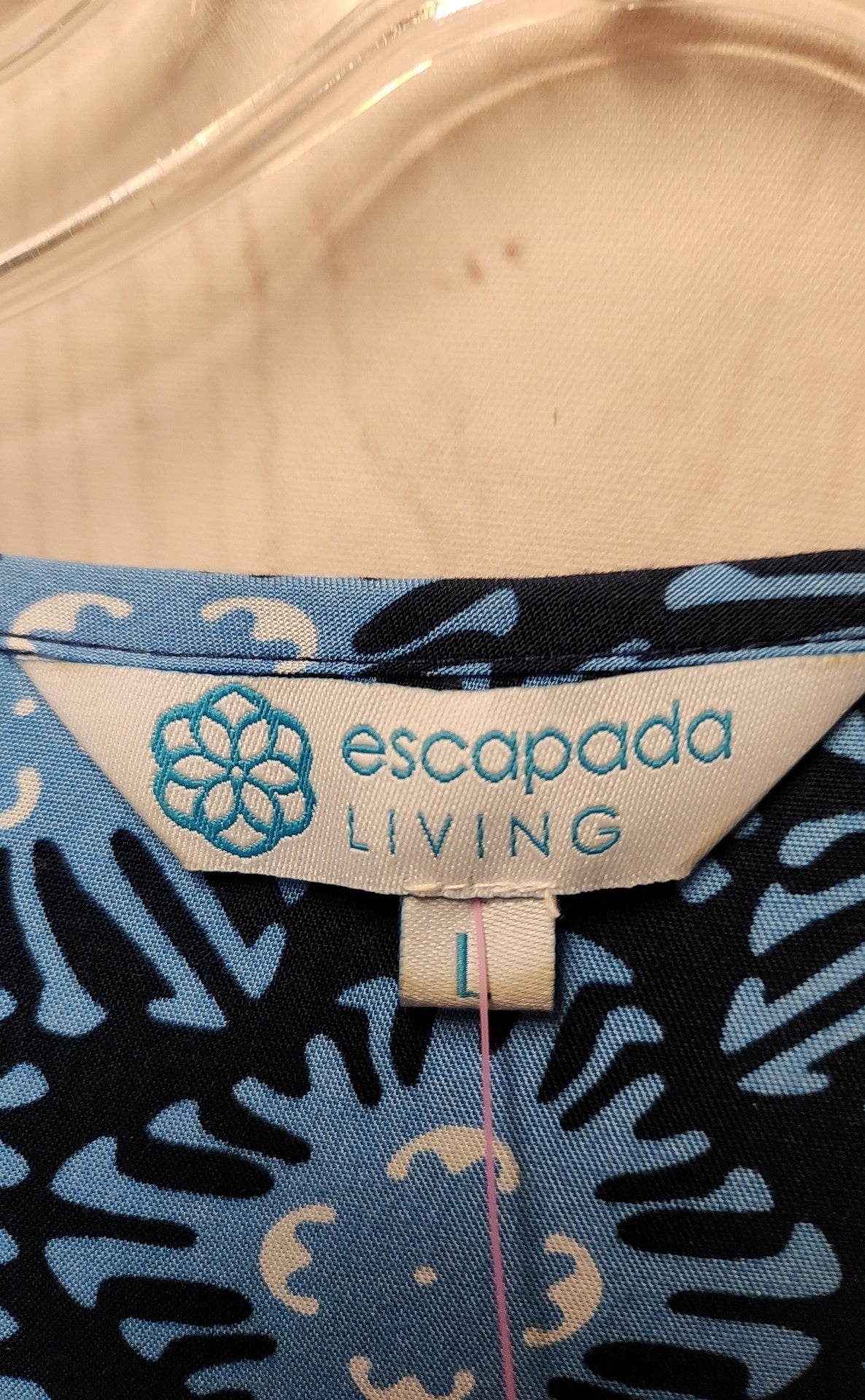 Escapada Women's Size L Blue Short Sleeve Top