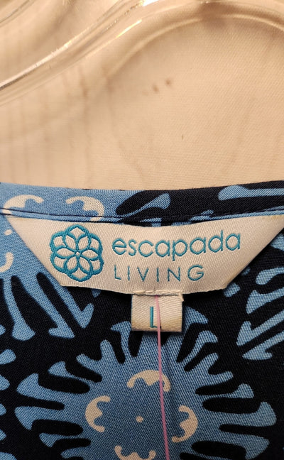 Escapada Women's Size L Blue Short Sleeve Top