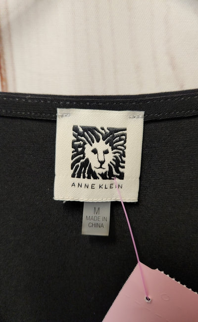 Anne Klein Women's Size M Black Short Sleeve Top