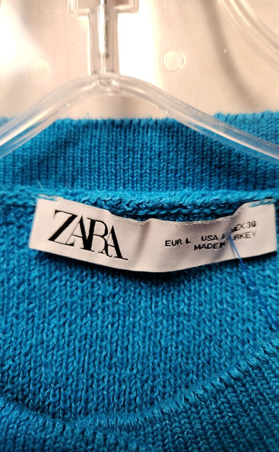 Zara Women's Size L Blue Cardigan
