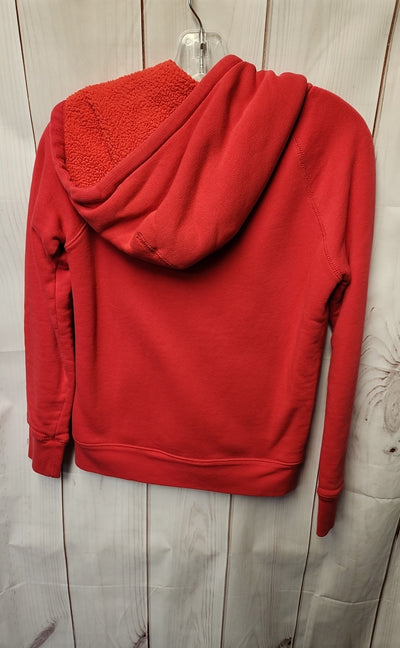 J Crew Women's Size S Red Full Zip Hooded Sweatshirt