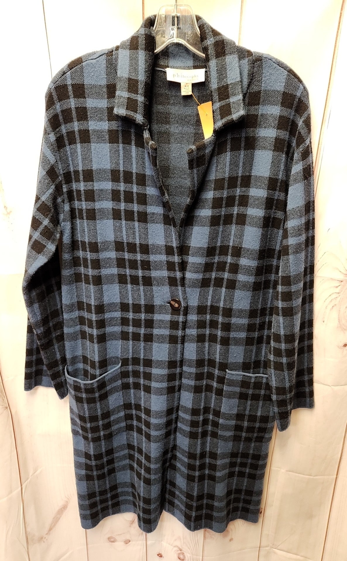 Philosophy Women's Size M Blue Cardigan