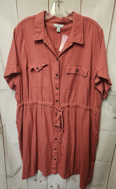Croft & Barrow Women's Size 2X Pink Dress