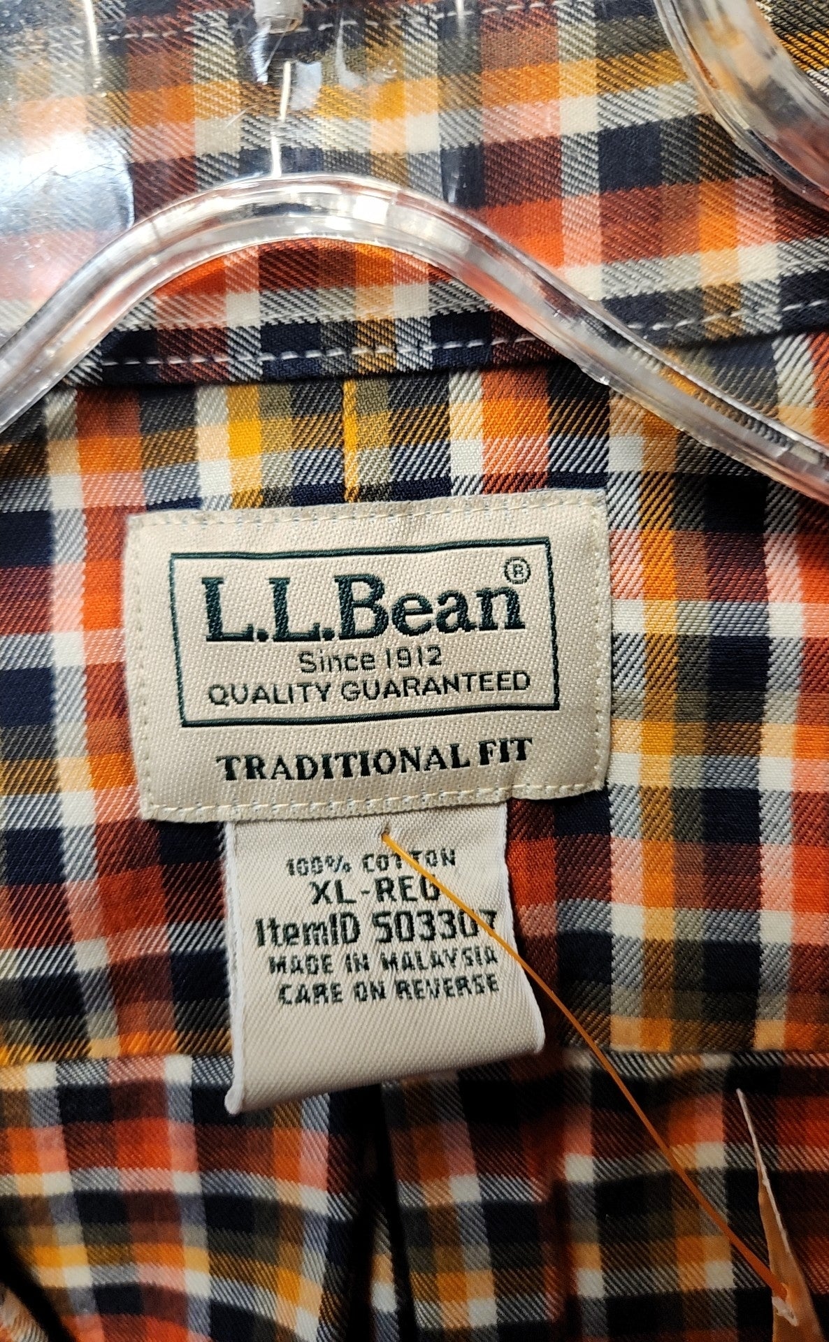 LL Bean Men's Size XL Brown Shirt