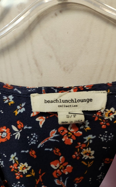 Beach Lunch Lounge Women's Size S Navy Floral Dress