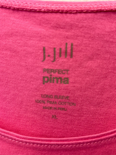 J Jill Women's Size XL Pink Long Sleeve Top