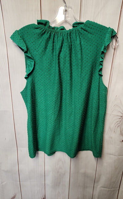 W5 Women's Size L Green Short Sleeve Top