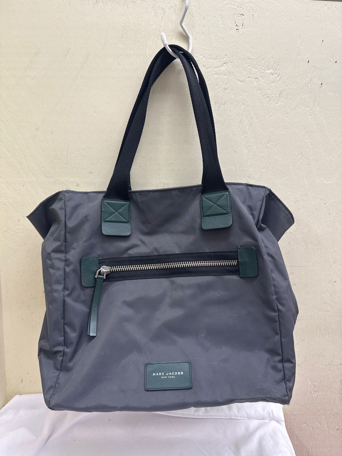 Marc Jacobs Gray Nylon Tote Bag AS IS - wear & stains