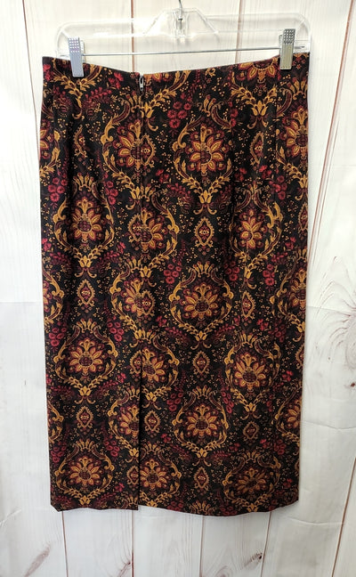 Briggs Women's Size 10 Petite Black & Brown Skirt