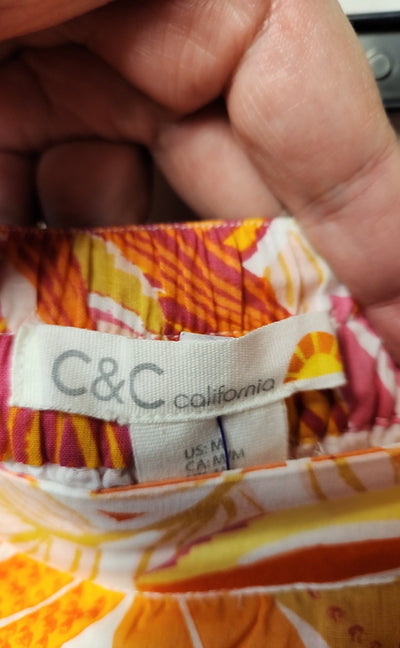 C&C California Women's Size M Pink Floral Skirt