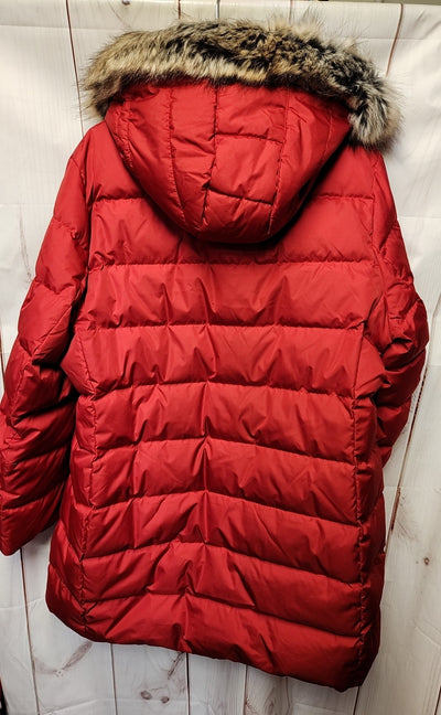 Lands End Women's Size XL Petite Red Coat