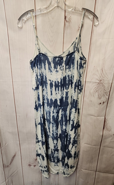 Velvet Heart Women's Size S White & Blue Tie Dye Dress