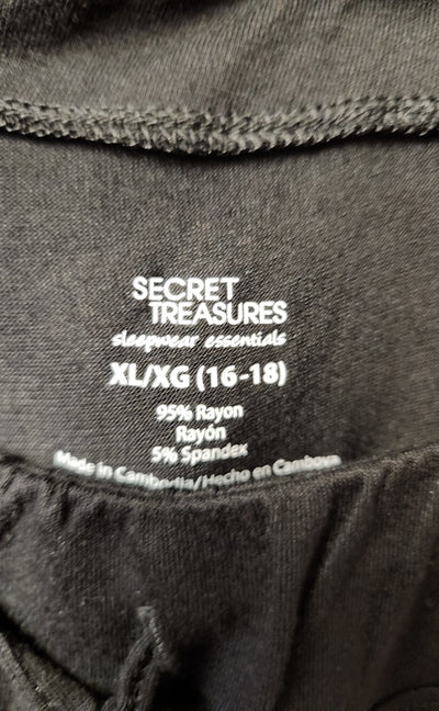 Secret Treasures Women's Size XL Black Capris
