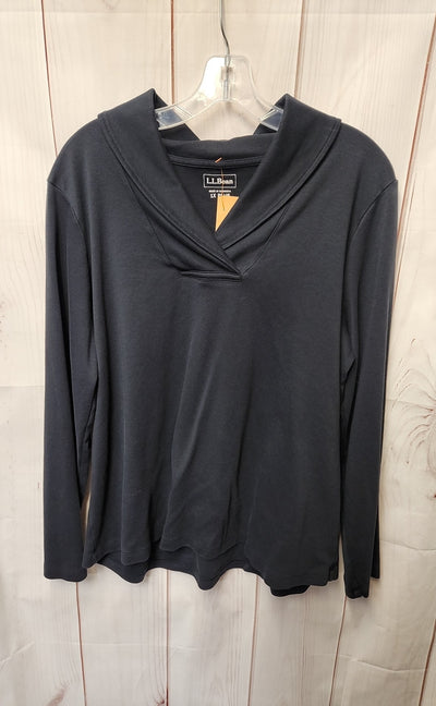 LL Bean Women's Size 1X Black Long Sleeve Top