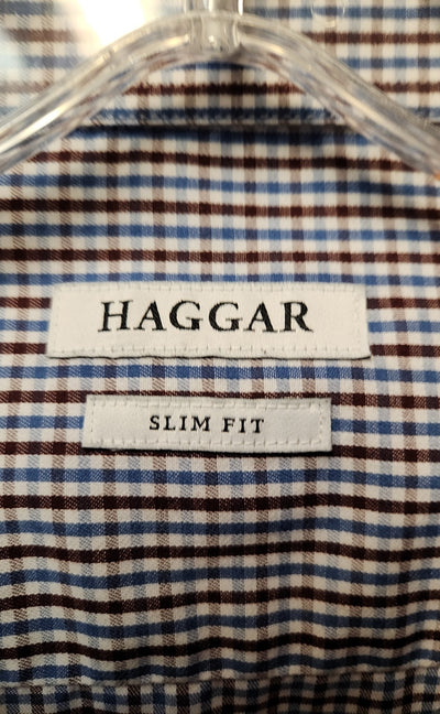 Haggar Men's Size XL Blue Shirt