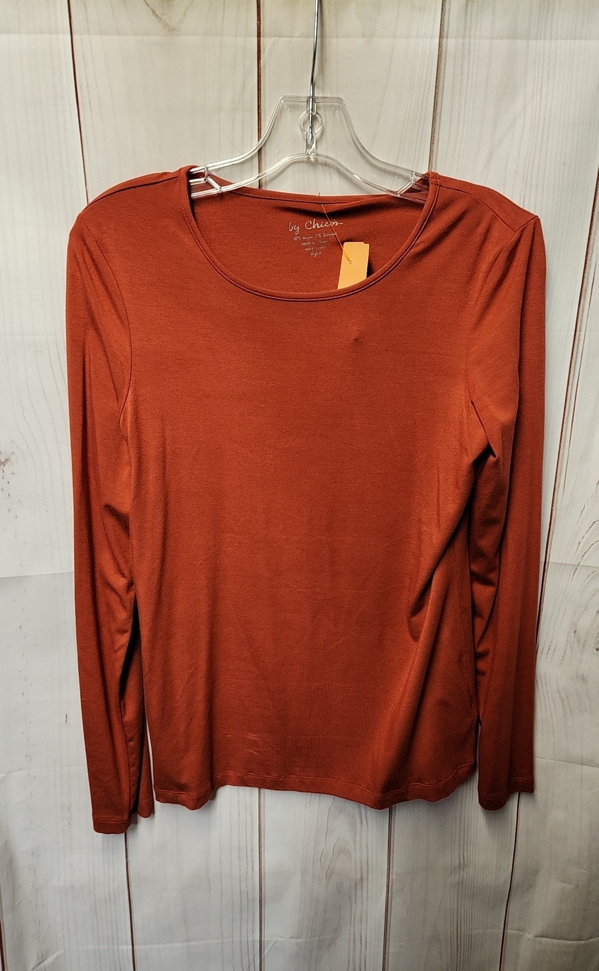 Chico's Women's Size 0 = US S Red Long Sleeve Top