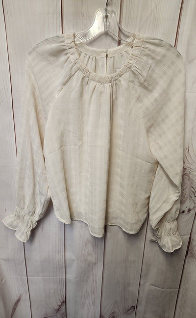 Loft Women's Size XS Petite White Long Sleeve Top