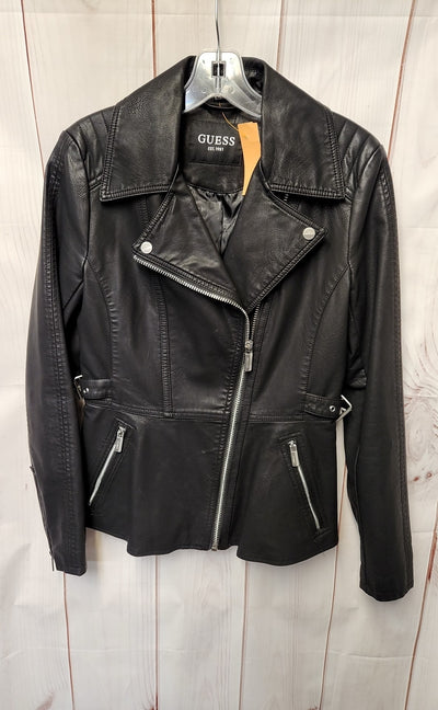 Guess Women's Size S Black Faux Leather Jacket