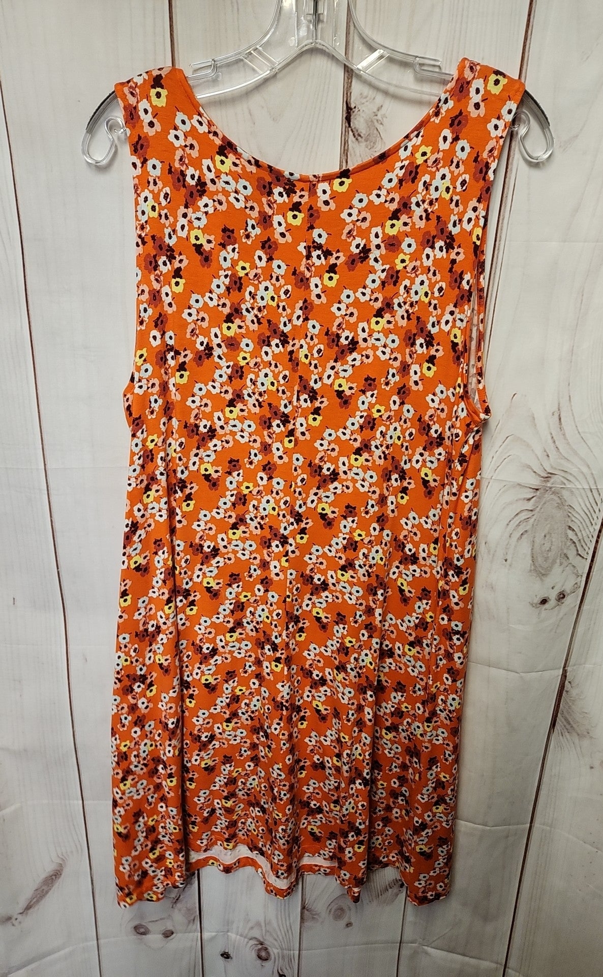 Ana Women's Size L Orange Floral Dress