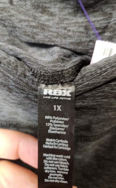 Rbx Women's Size 1X Black Active Capris