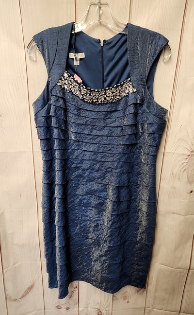 London Times Women's Size 14 Blue Dress