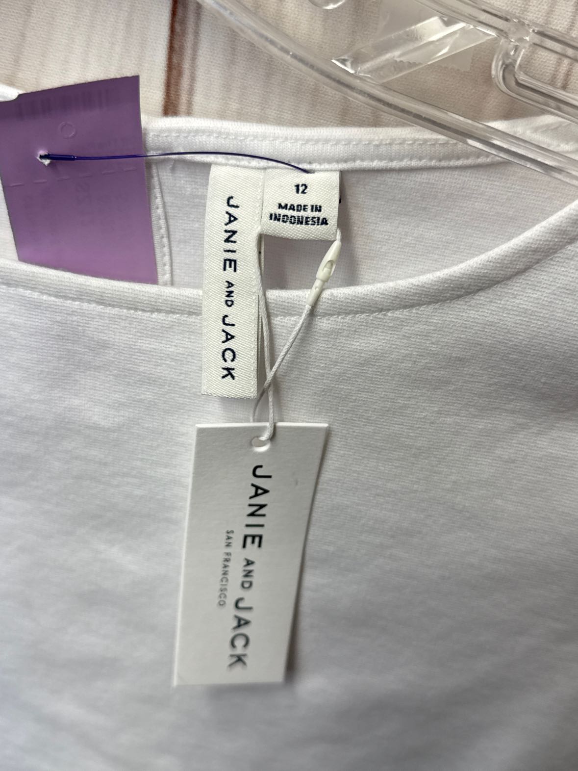 NWT Janie & Jack Girl's Size 12 White Shirt
