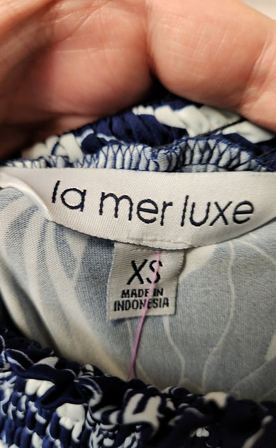 NWT La Mer Luxe Women's Size XS Blue Floral Romper