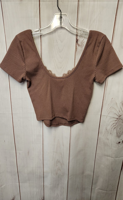 Bozzolo Women's Size M Brown Short Sleeve Top