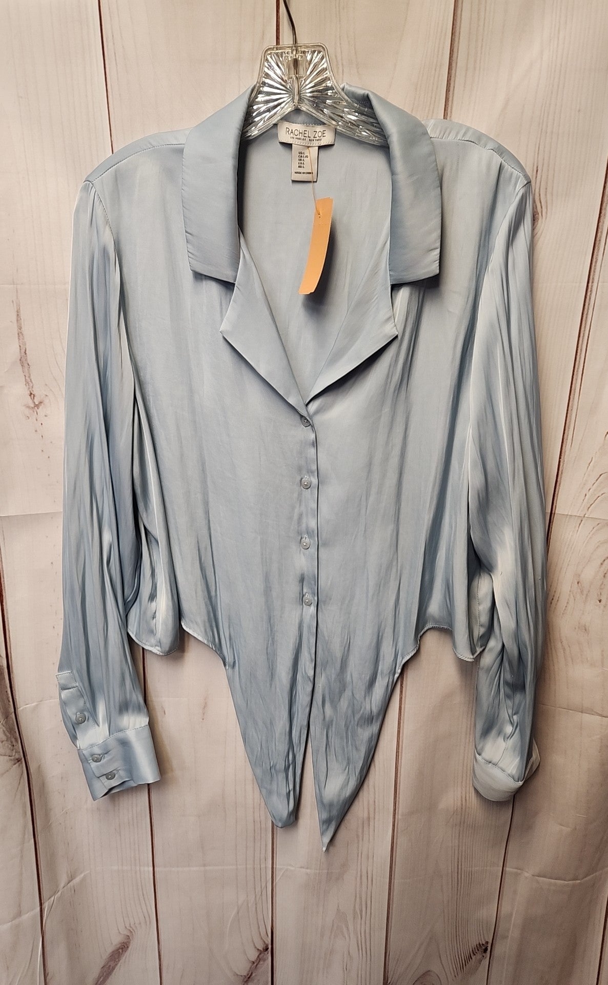 Rachel Zoe Women's Size L Light Blue Long Sleeve Top