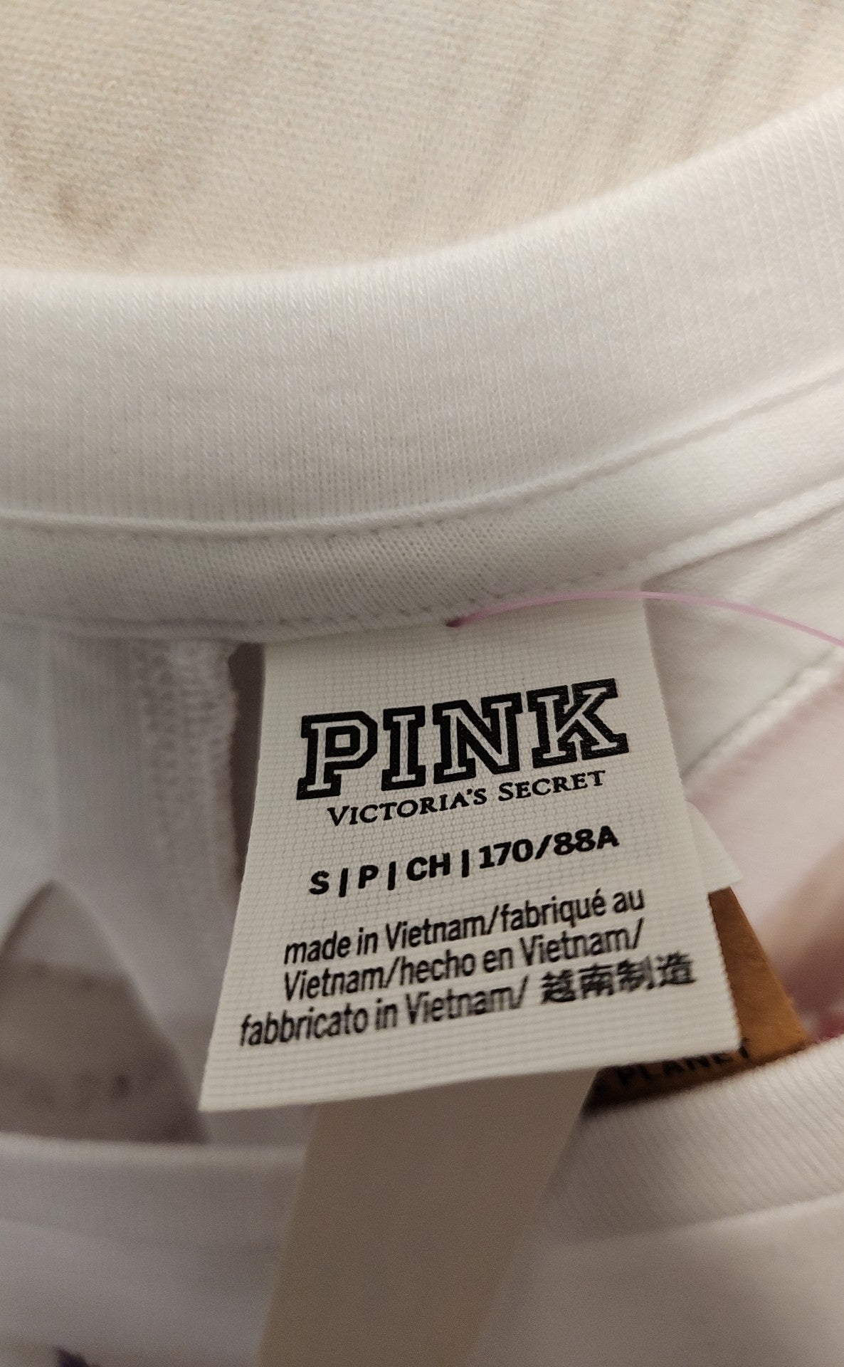 NWT Pink Women's Size S White Sleeveless Top