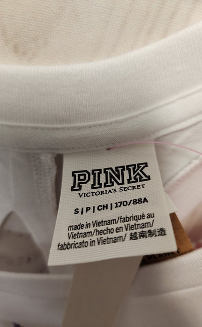 NWT Pink Women's Size S White Sleeveless Top