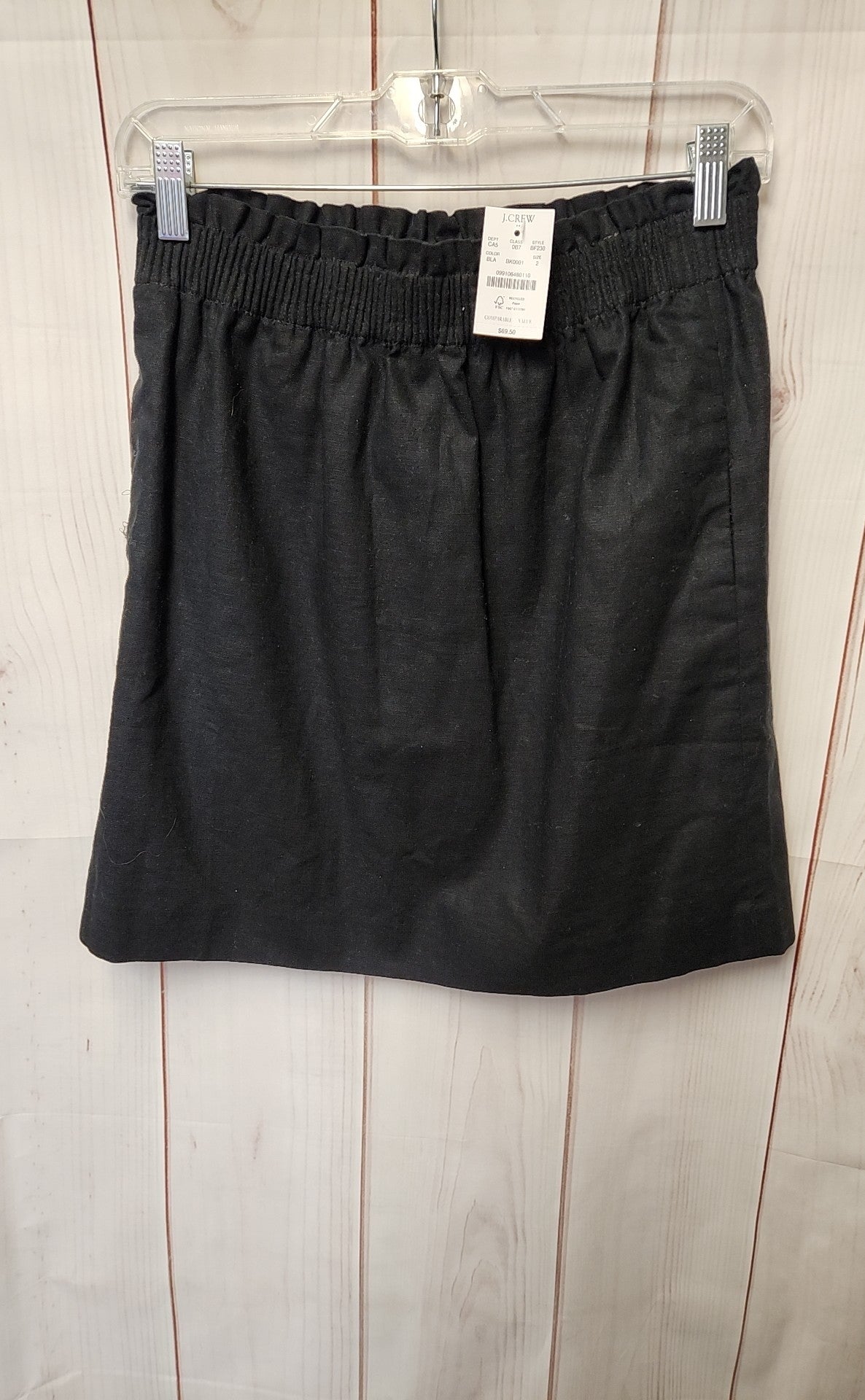 NWT J Crew Women's Size 2 Black Skirt