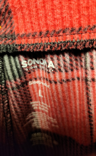 Sonoma Women's Size L Red & Black PJ Bottoms
