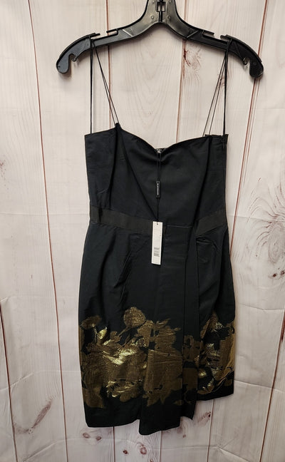 NWT Elie Tahari Women's Size 4 Black & Gold Katey Dress