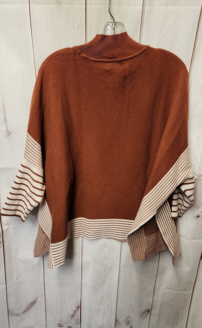 Pink Lily Women's Size S Brown Poncho
