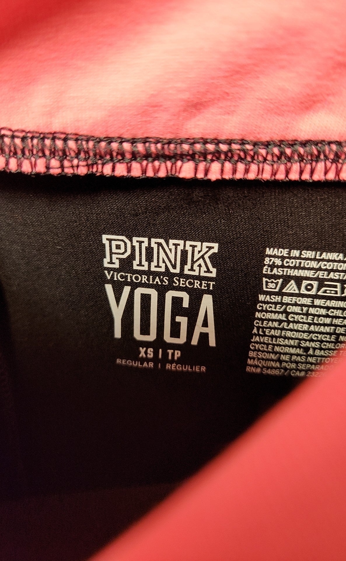 NWT Pink Women's Size XS Black Leggings
