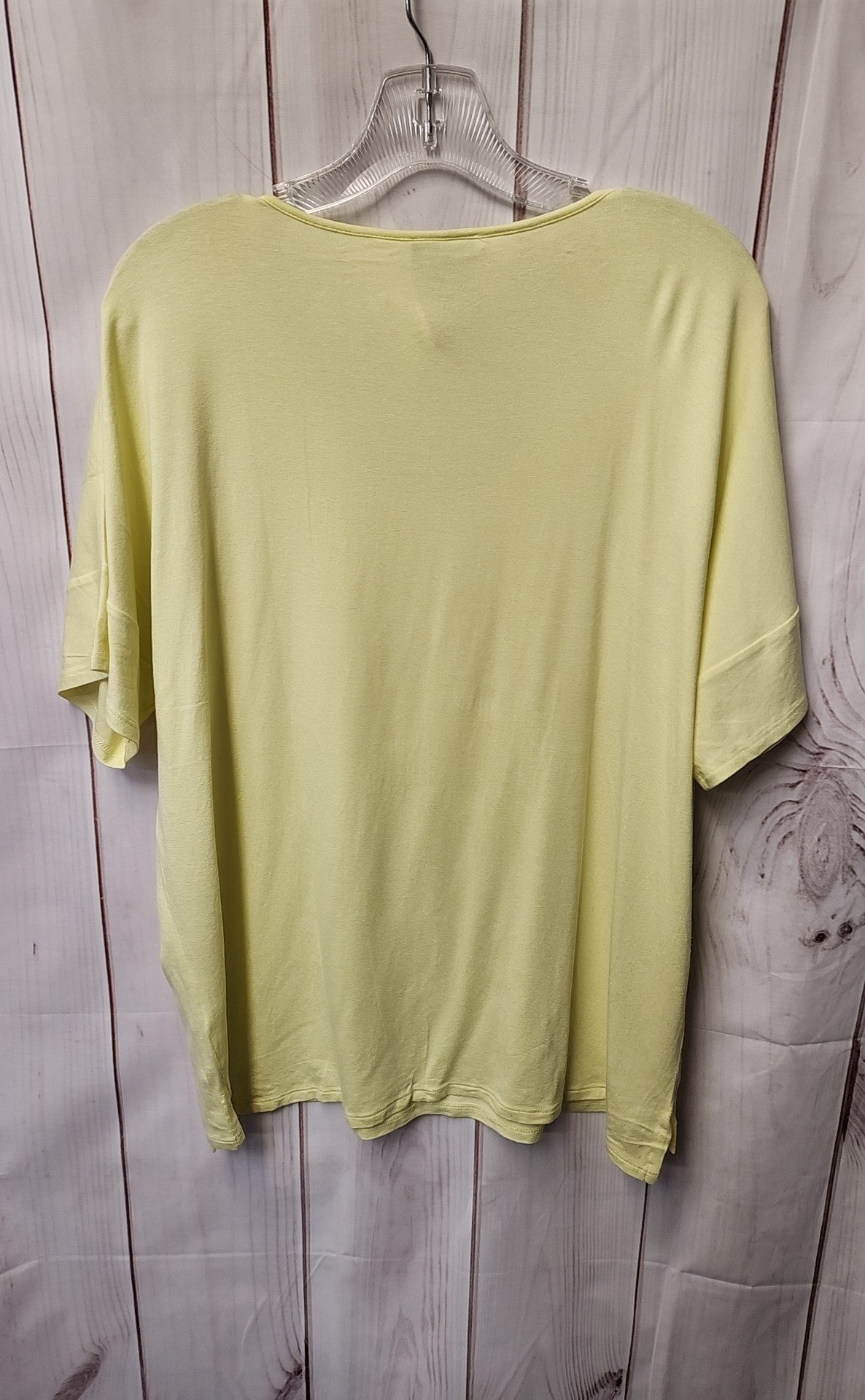 J Jill Wearever Collection Women's Size M Yellow Short Sleeve Top