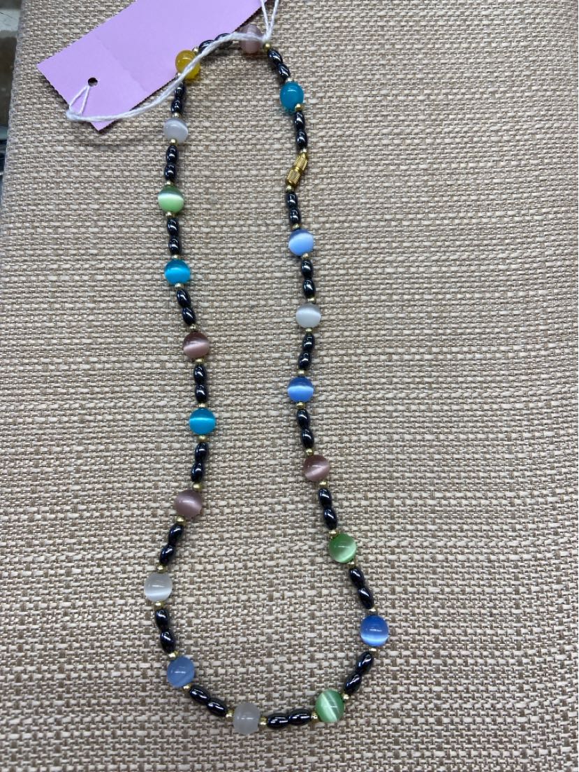Gray Beaded Necklace