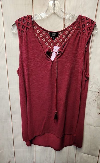 Jones New York Women's Size XL Pink Sleeveless Top