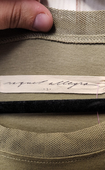 Raquel Allegra Women's Size 3 = L Olive Green Dress