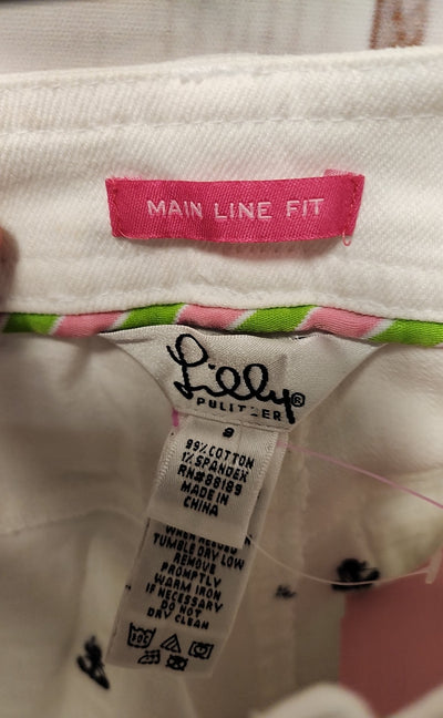 Lilly Pulitzer Women's Size 29 (7-8) White Jeans Main Line Fit