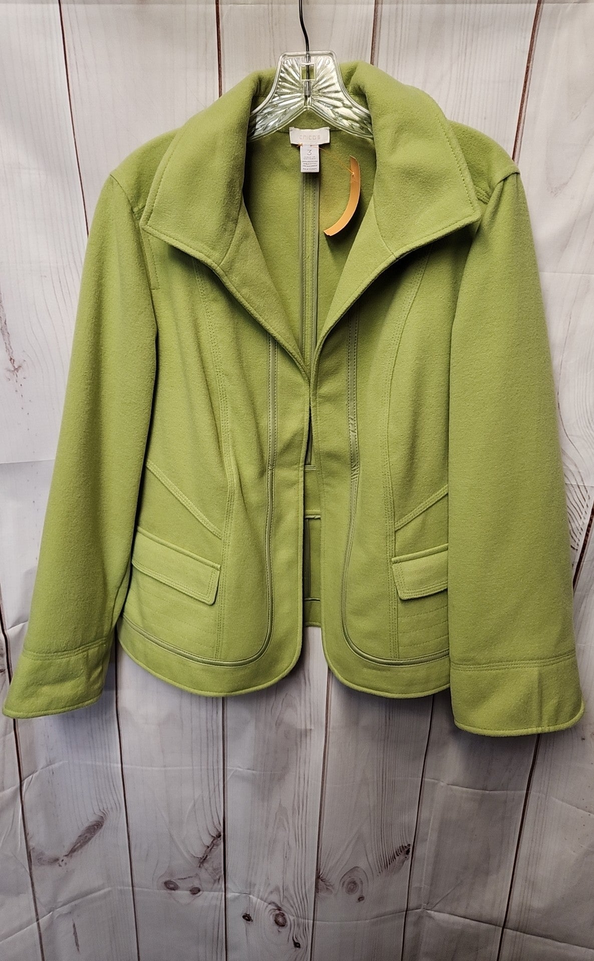 Chico's Women's Size 3 = US XL Green Jacket