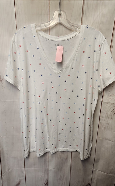 Gap Women's Size XXL White Short Sleeve Top